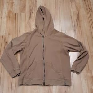 Columbia zip front hoodie tan L women's